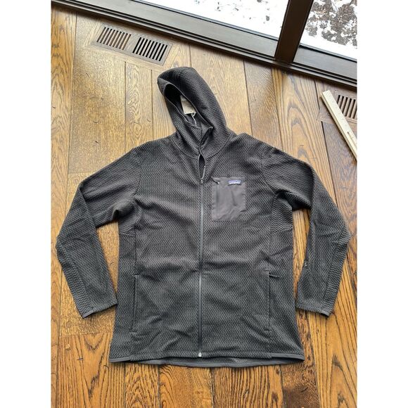 Patagonia R1 Air Full-Zip Hoody Mens Size XL Black Fleece Jacket Outdoor Hiking